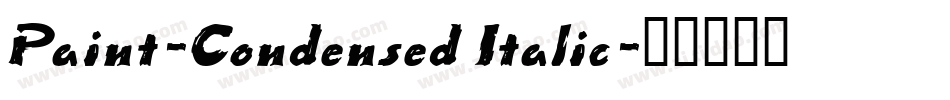 Paint-Condensed Italic字体转换